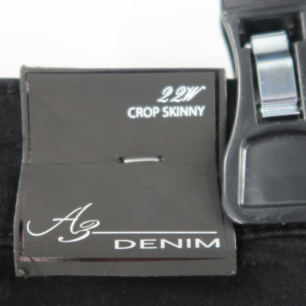AZ Denim Black Cropped Skinny Jeans Size 22W NWT - Picture 5 of 7